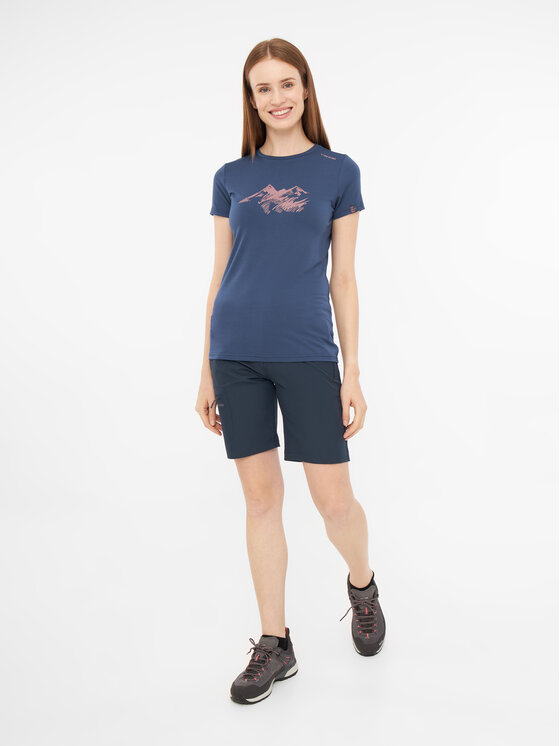 Viking Viking T-Shirt Lenta Bamboo Light Lady Granatowy Regular Fit