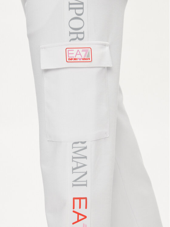 EA7 Emporio Armani EA7 Emporio Armani Teplákové kalhoty 3DTP64 TJKWZ 1100 Bílá Regular Fit