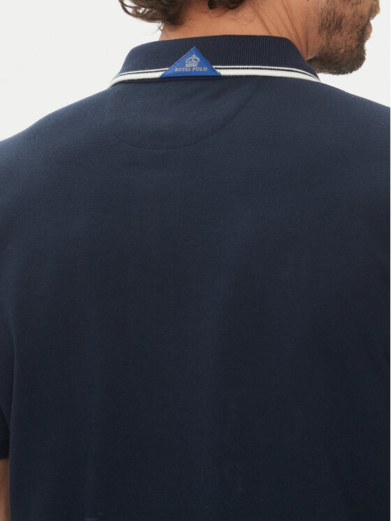 La Martina La Martina Polo Achille MAPG30 PK097 Granatowy Regular Fit