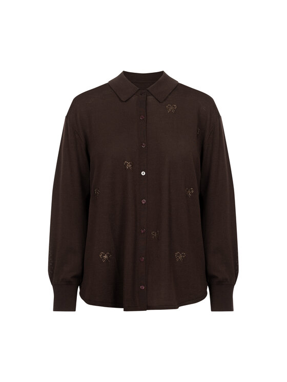 Deni Cler Milano Deni Cler Milano Kardigan T-DC-U457-F5-90-70-1 Brązowy Regular Fit