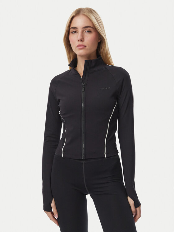 Guess Guess Суитшърт V6BQ10 K6332 Черен Slim Fit