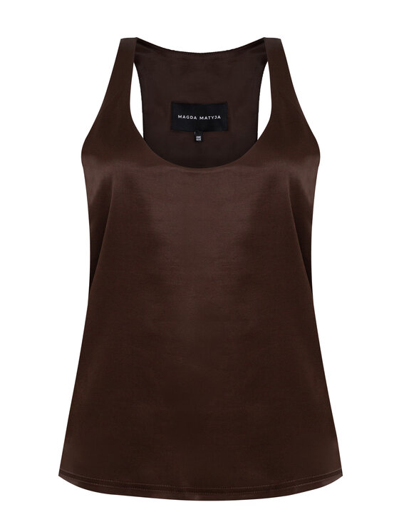 Magda Matyja Magda Matyja Bluzka MEGAN TOP Brązowy Regular Fit
