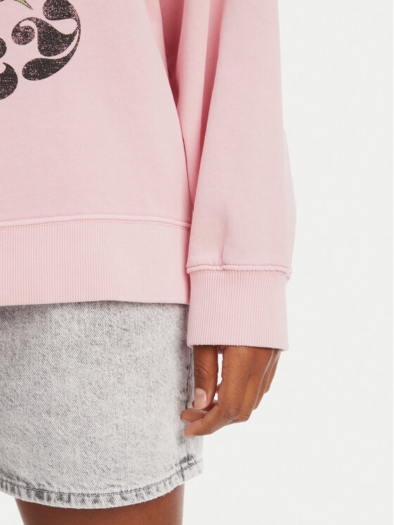 Roxy Roxy Mikina ERJFT04997 Ružová Relaxed Fit