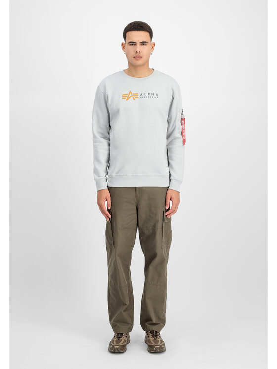 Alpha Industries Alpha Industries Bluza Alpha Label Sweatshirt Szary Regular Fit