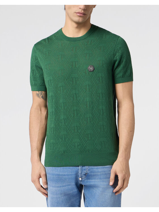 PHILIPP PLEIN PHILIPP PLEIN T-Shirt 30681 Zielony Regular Fit