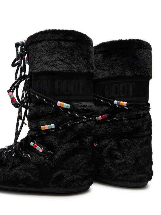 Moon Boot Moon Boot Μπότες Χιονιού Icon Faux Fur BEADS80D1408990 Μαύρο