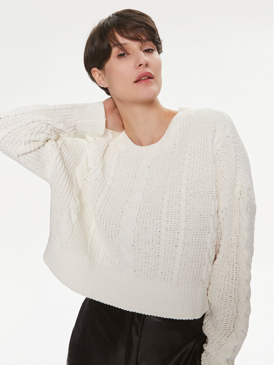 ONLY ONLY Pulover Malena 15309262 Alb Regular Fit