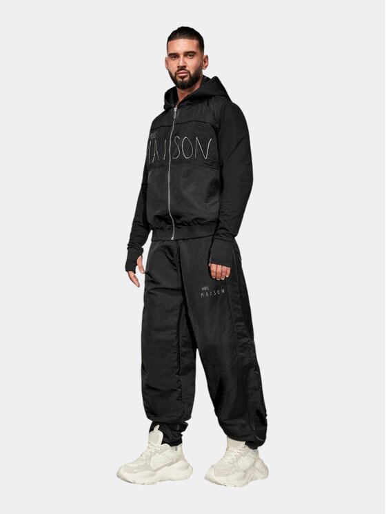 MADE BY SOCIETY MADE BY SOCIETY Spodnie materiałowe SLOPE - P17739 Czarny Basic Fit