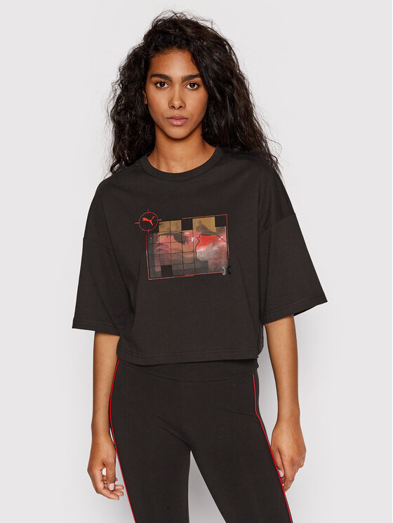 Puma Puma T-Shirt BATMAN W Graphic 534730 Czarny Relaxed Fit
