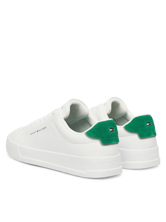 Tommy Hilfiger Tommy Hilfiger Sneakersy Th Court Lth Detail Ess FM0FM05367 Biały