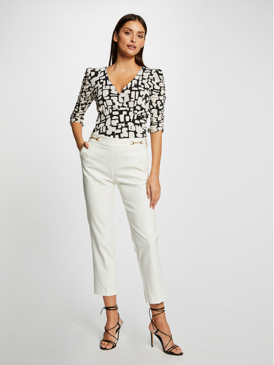 Morgan Morgan Μπλουζάκι 231-TLOLA Εκρού Slim Fit