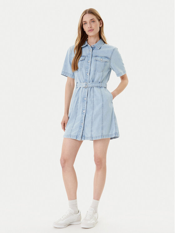 Tommy Jeans Tommy Jeans Sukienka jeansowa DW0DW21168 Niebieski Regular Fit