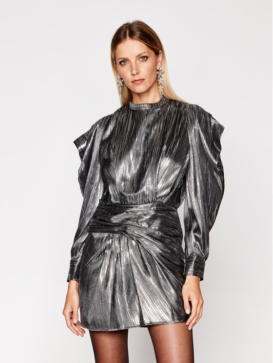 IRO IRO Coctailkleid Odell AN904 Silberfarben Regular Fit