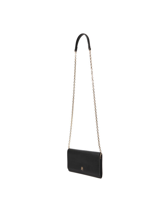 Tommy Hilfiger Tommy Hilfiger Дамска чанта Th Icon Flap W/ Chain AW0AW17958 Черен