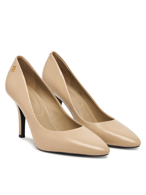 Tommy Hilfiger Tommy Hilfiger Γόβες High Heel Court Leather Shoe FW0FW09527 Μπεζ
