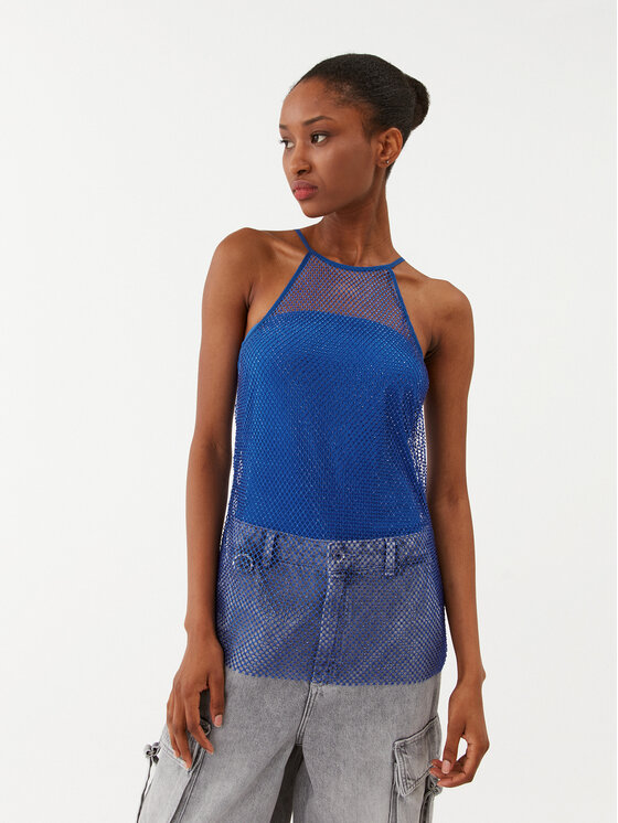 Patrizia Pepe Top 8M1547/A9U8-C966 Modrá Regular Fit