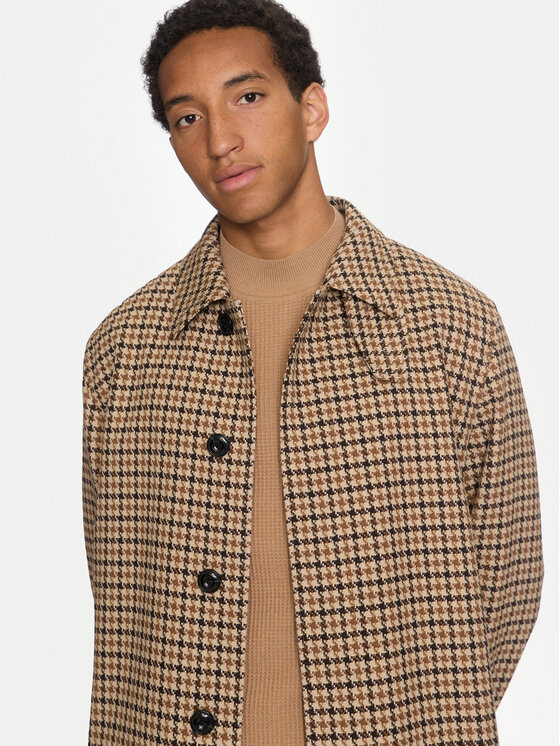 HUGO Hugo Cappotto di transizione Maver2432 50518127 Marrone Regular Fit