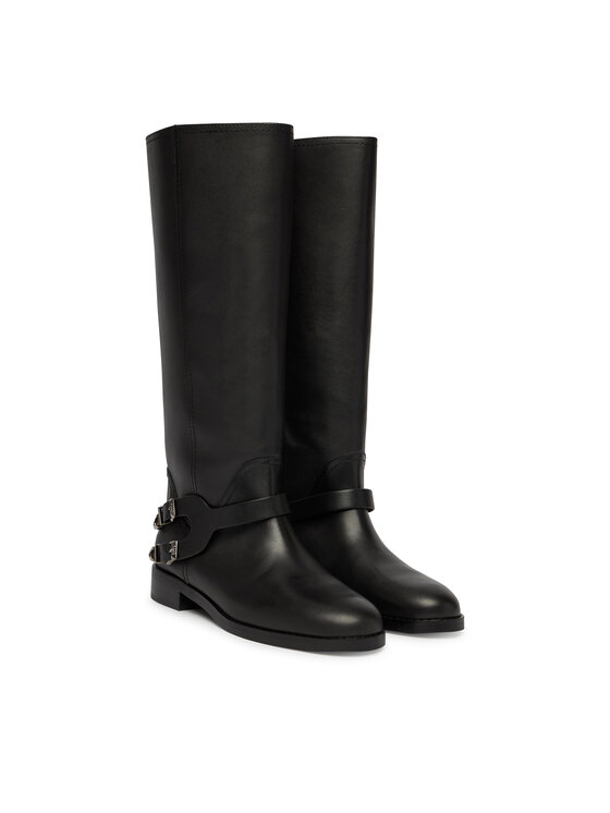 PINKO PINKO Oficerki Cheval 02 SD0635P001 Czarny