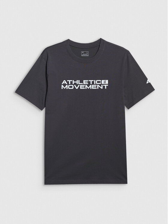 4F 4F T-Shirt BRIGHT TRACK Szary ciemny Regular Fit