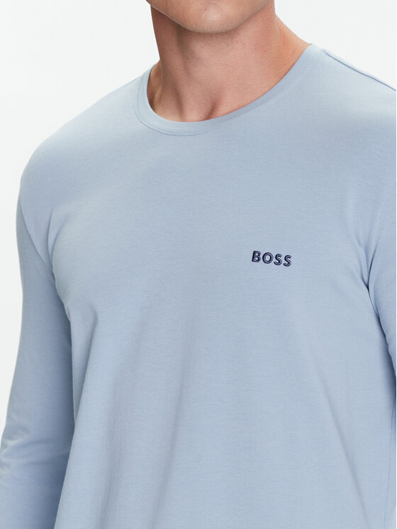 BOSS BOSS Majica z dolgimi rokavi Mix&Match 50515389 Svetlo modra Regular Fit