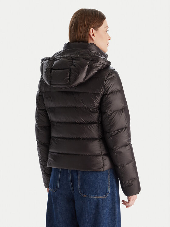 Tommy Hilfiger Tommy Hilfiger Пухено яке WW0WW47354 Черен Slim Fit