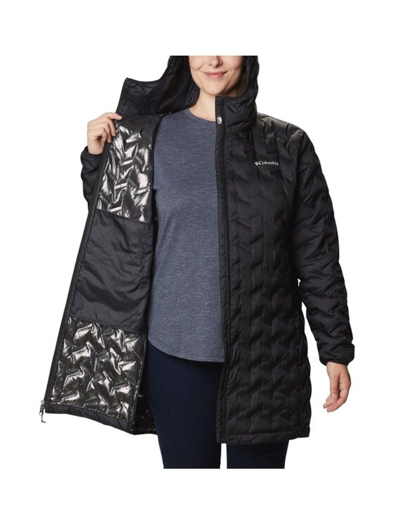 Columbia Columbia Kurtka zimowa Delta Ridge ong Down Jacket 1909254010 Czarny Regular Fit