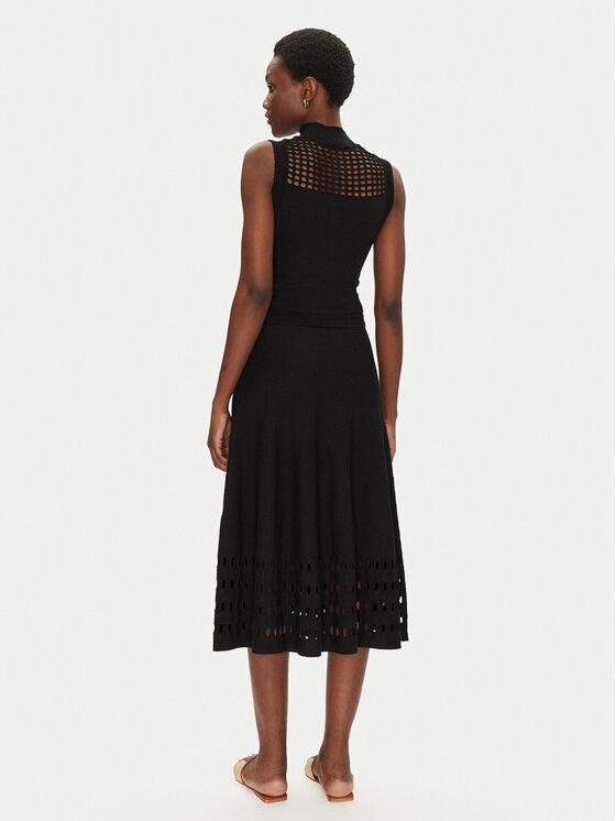Morgan Morgan Rochie tricotată 251-RMPOMI M Negru Regular Fit