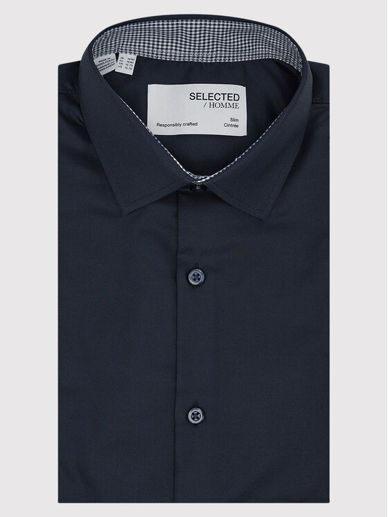 Selected Homme Selected Homme Camicia New Mark 16058640 Blu scuro Slim Fit