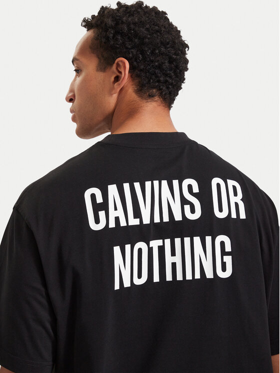 Calvin Klein Jeans Calvin Klein Jeans Тишърт Calvins Or Nothing LV04RH825G Черен Regular Fit