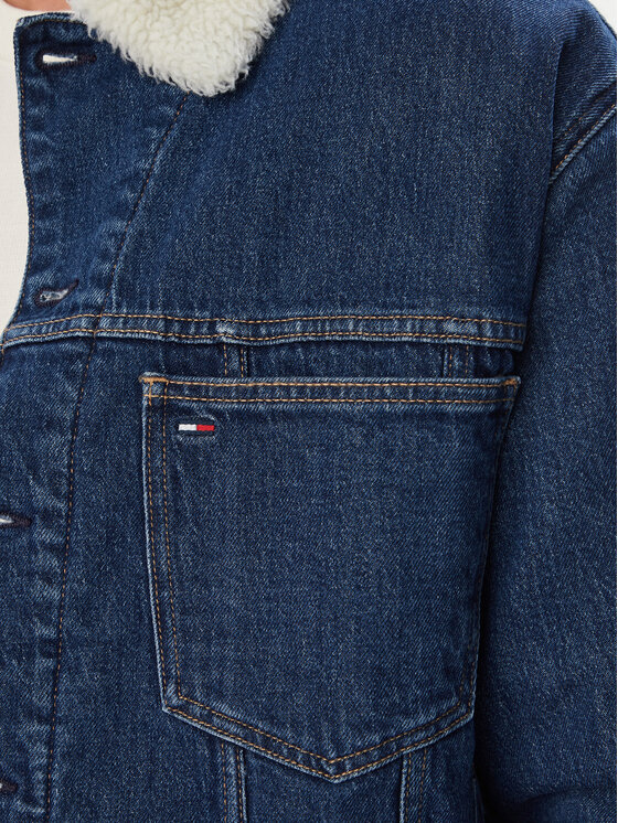 Tommy Jeans Tommy Jeans Jeansjacke Archive Teddy DM0DM23485 Blau Regular Fit
