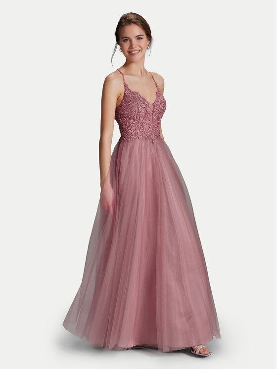 Hey Kyla Hey Kyla Večerna obleka 5AG017HK Roza Regular Fit
