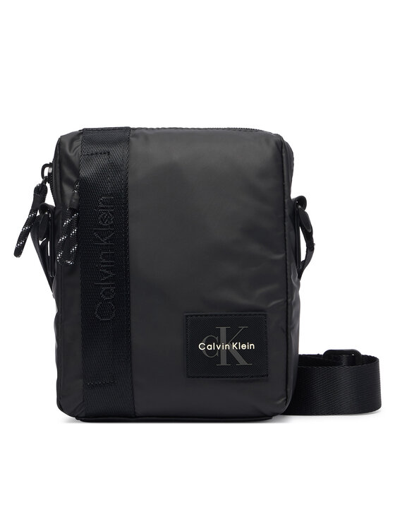Calvin Klein Geantă crossover Rubberized Reporter LV04D3480G Negru