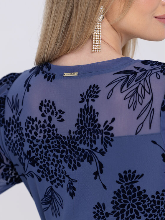 LIDIA KALITA LIDIA KALITA Sukienka koktajlowa Veneto Granatowy Flare Fit