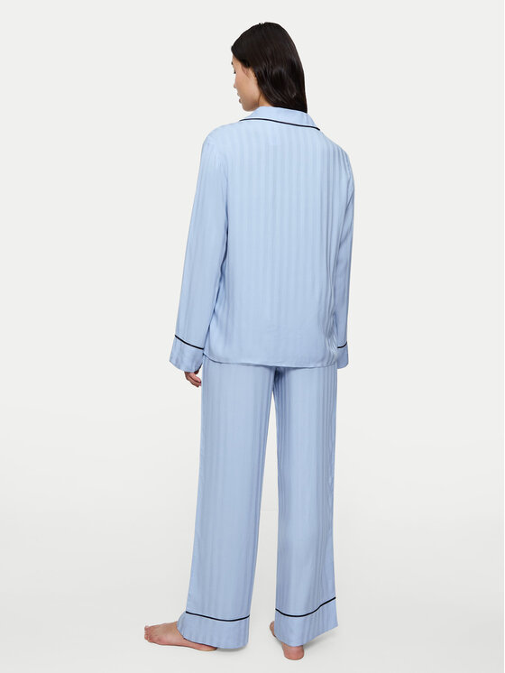 Triumph Triumph Pyjama Amourette Jacquard 10225073 Himmelblau Relaxed Fit