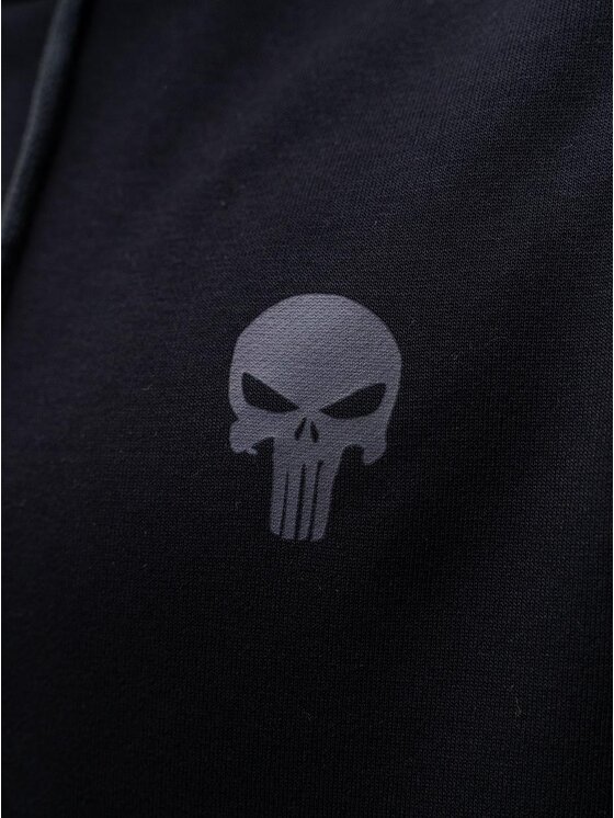 Marvel Marvel Bluza Punisher grafit czaszka 131618 Czarny Regular Fit