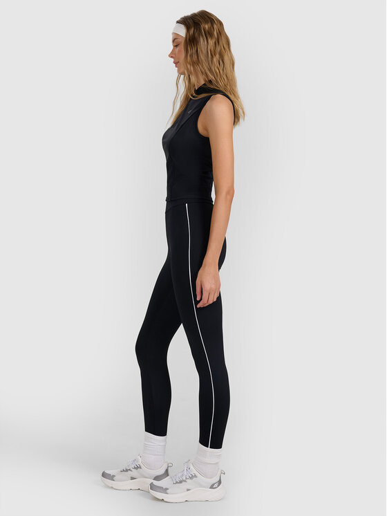 4F 4F Legginsy PREMIUM CLUB Czarny Slim Fit