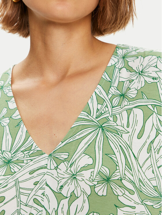 Olsen Olsen Лятна рокля 13001786 Зелен Relaxed Fit