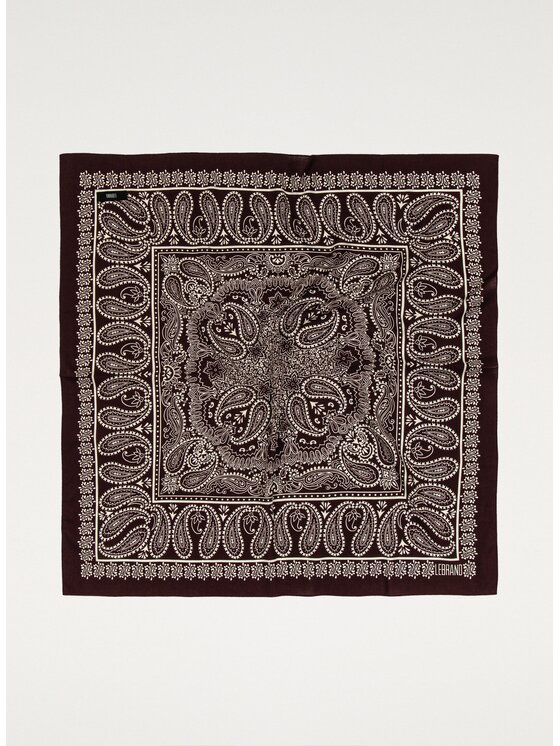 LEBRAND LEBRAND Chusta Bandana Bordowy