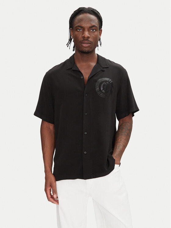 Just Cavalli Just Cavalli Cămașă 78OALY04 Negru Regular Fit