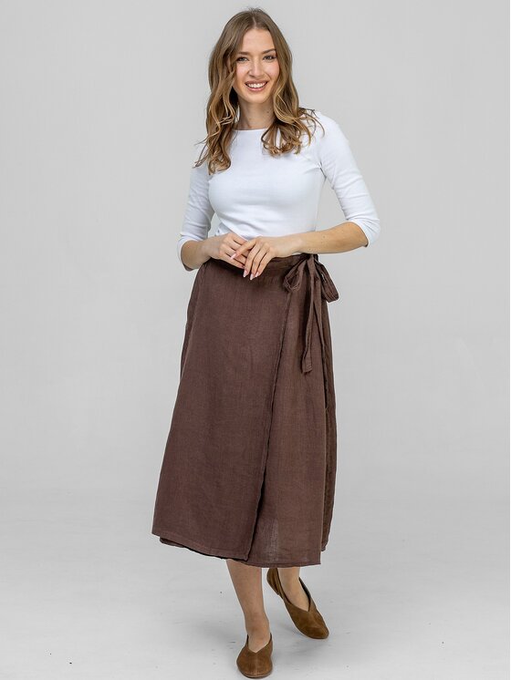 Perso Perso Spódnica maxi JPE266810F Brązowy Regular Fit