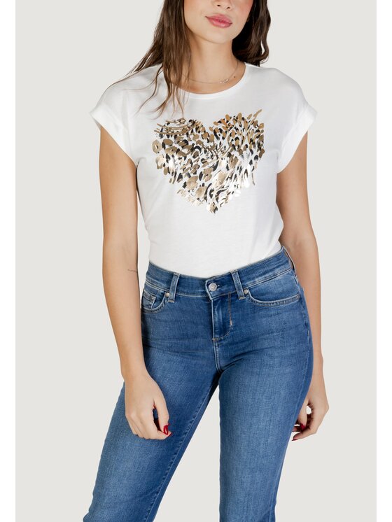 Morgan De Toi Morgan De Toi T-shirt 261-DLOUP Bianco Casual Fit