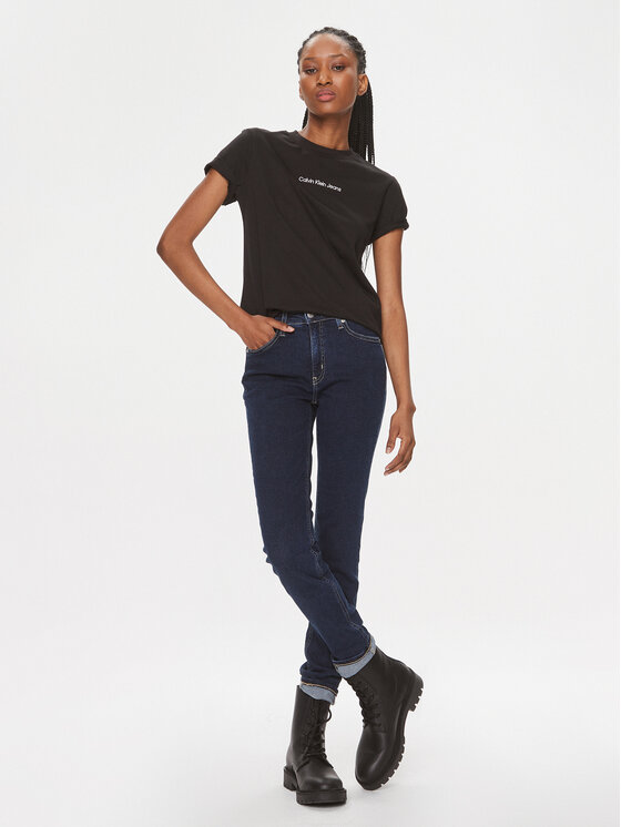 Calvin Klein Jeans Calvin Klein Jeans Tricou J20J221065 Negru Regular Fit