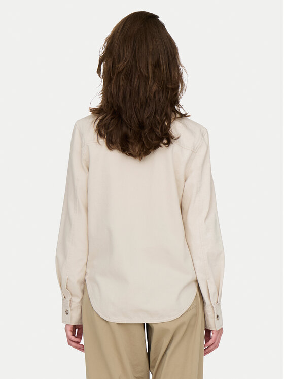 ONLY ONLY džínsová košeľa Silla 15338783 Écru Slim Fit