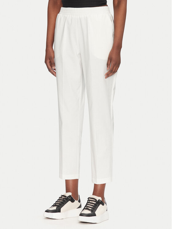 ACCESS FASHION ACCESS FASHION Pantaloni din material 53-5119-886 Alb Regular Fit
