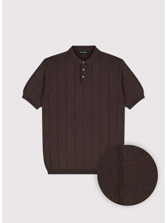 Pako Lorente Pako Lorente Polo P26WF-TX-005 Brązowy Regular Fit