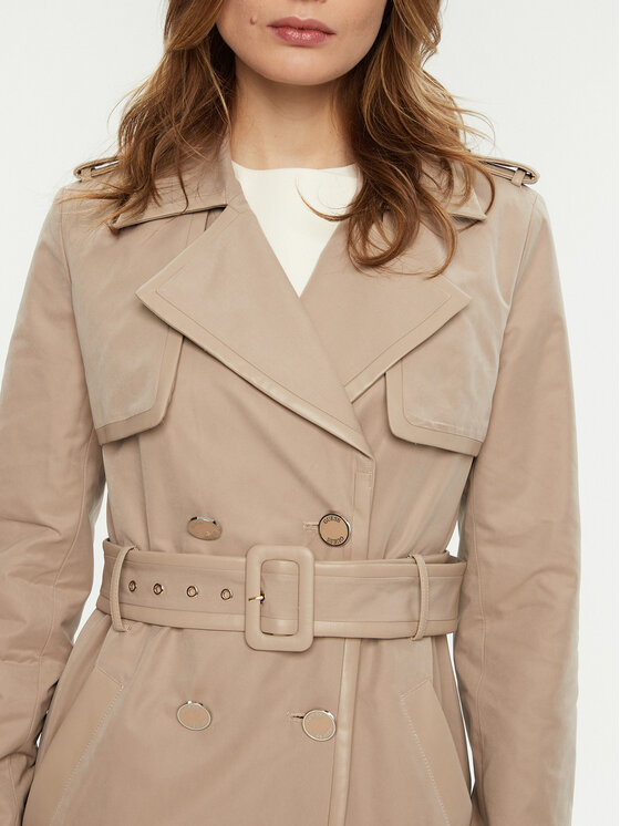 Guess Guess Trencz W5RL14 WGWD2 Beżowy Regular Fit