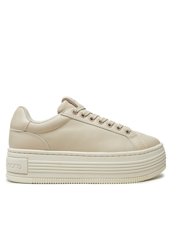 Calvin Klein Calvin Klein Снікерcи Bold Platf Low Oh Mg Lth YW0YW01589 Écru