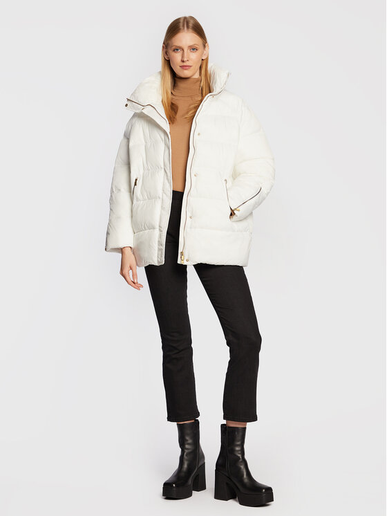 PINKO PINKO Зимно яке Brunella 1G17Z3 A082 Бял Relaxed Fit