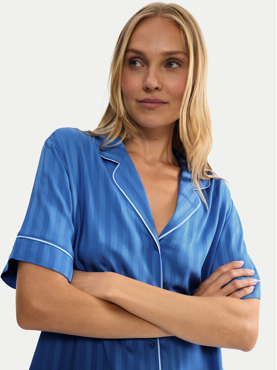 Triumph Triumph Nachthemd Amourette Jacquard 10227274 Blau Relaxed Fit