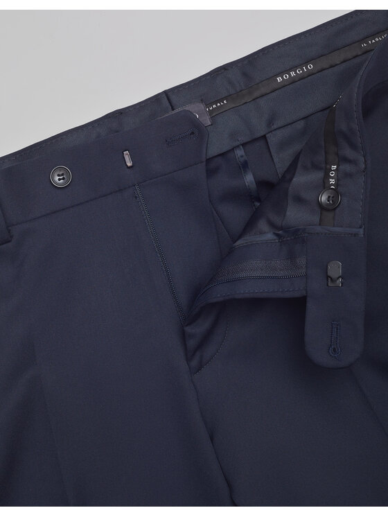 Borgio Borgio Garnitur galatro Granatowy Slim Fit